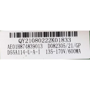 MAIN FUENTE PARA TV RCA / NUMERO DE PARTE 210925T6A / HK.T.RT2874P839 / T.RT2874P839 / QY21080222K01833 / AE01H874839013 / PANEL HV550QUB-F70 / MODELO RWOSU5549-BV